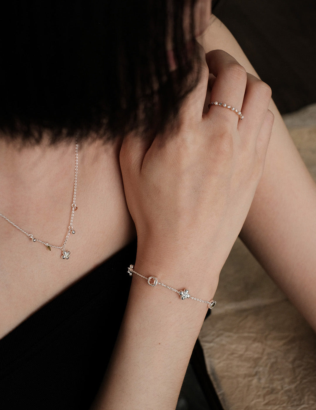 Gold Plated Bubble Bracelet - Delicate Dreamy Chain, Whimsical Daydream Jewelry