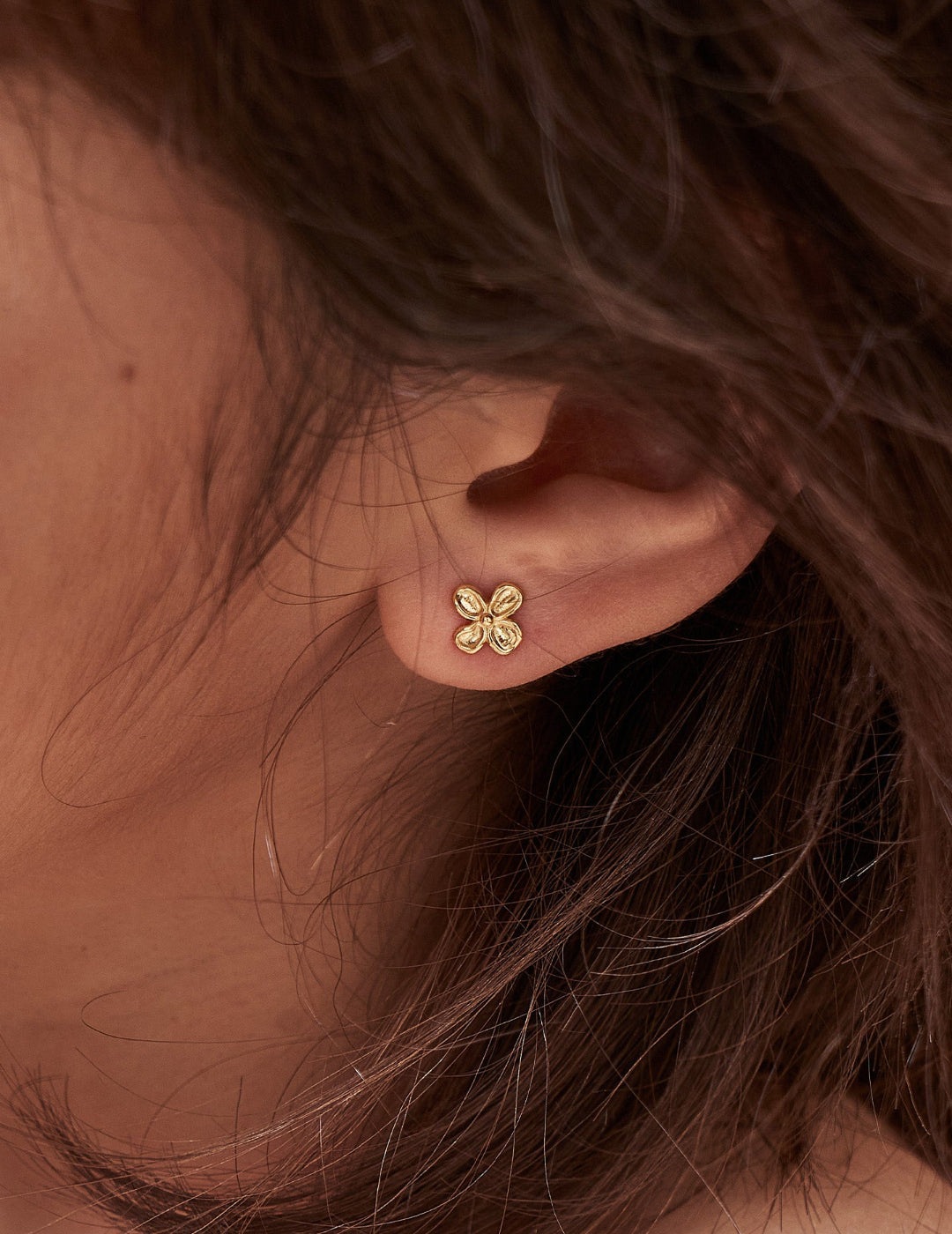 Miniature Sweet Osmanthus Studs - Delicate Floral Ear Bone Earrings