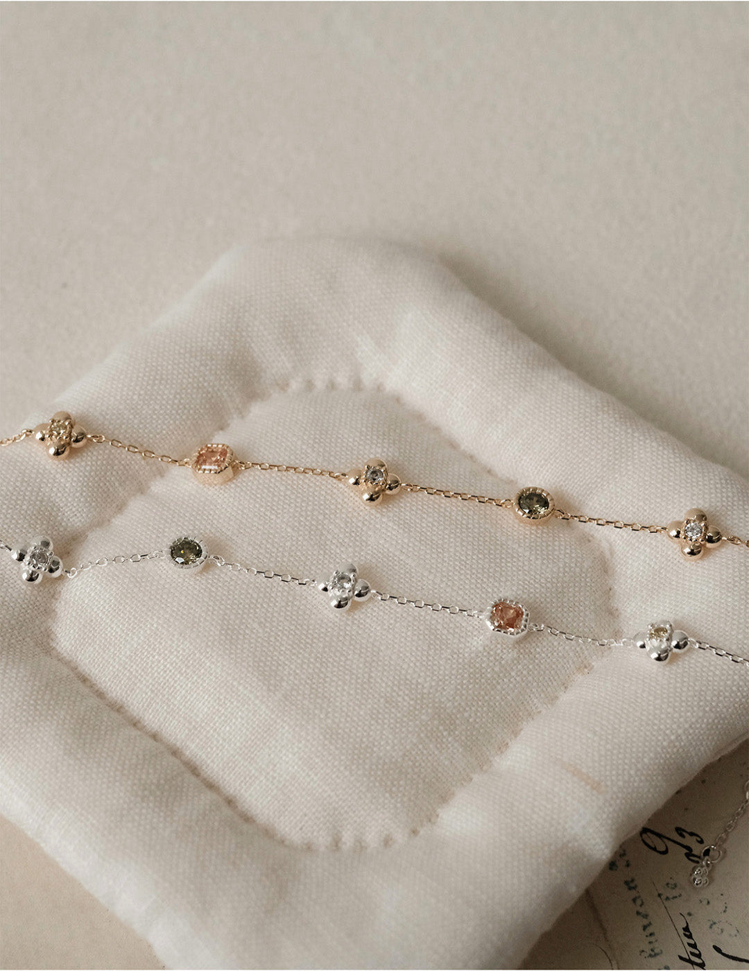 Gold Plated Bubble Bracelet - Delicate Dreamy Chain, Whimsical Daydream Jewelry