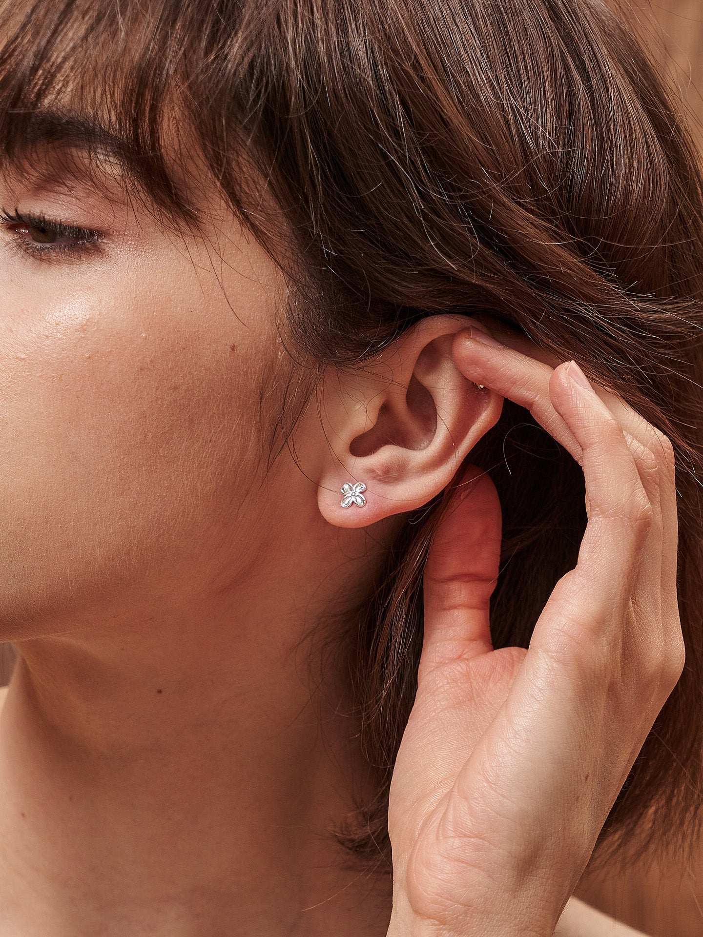 Miniature Sweet Osmanthus Studs - Delicate Floral Ear Bone Earrings