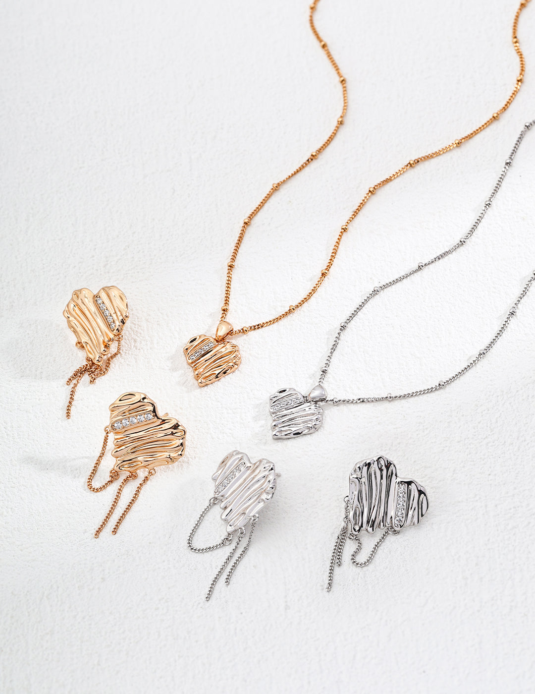 S925 Sterling Silver Minimalist Heart Necklace with Cubic Zirconia, Dainty Elegant Pendant Jewelry for Women