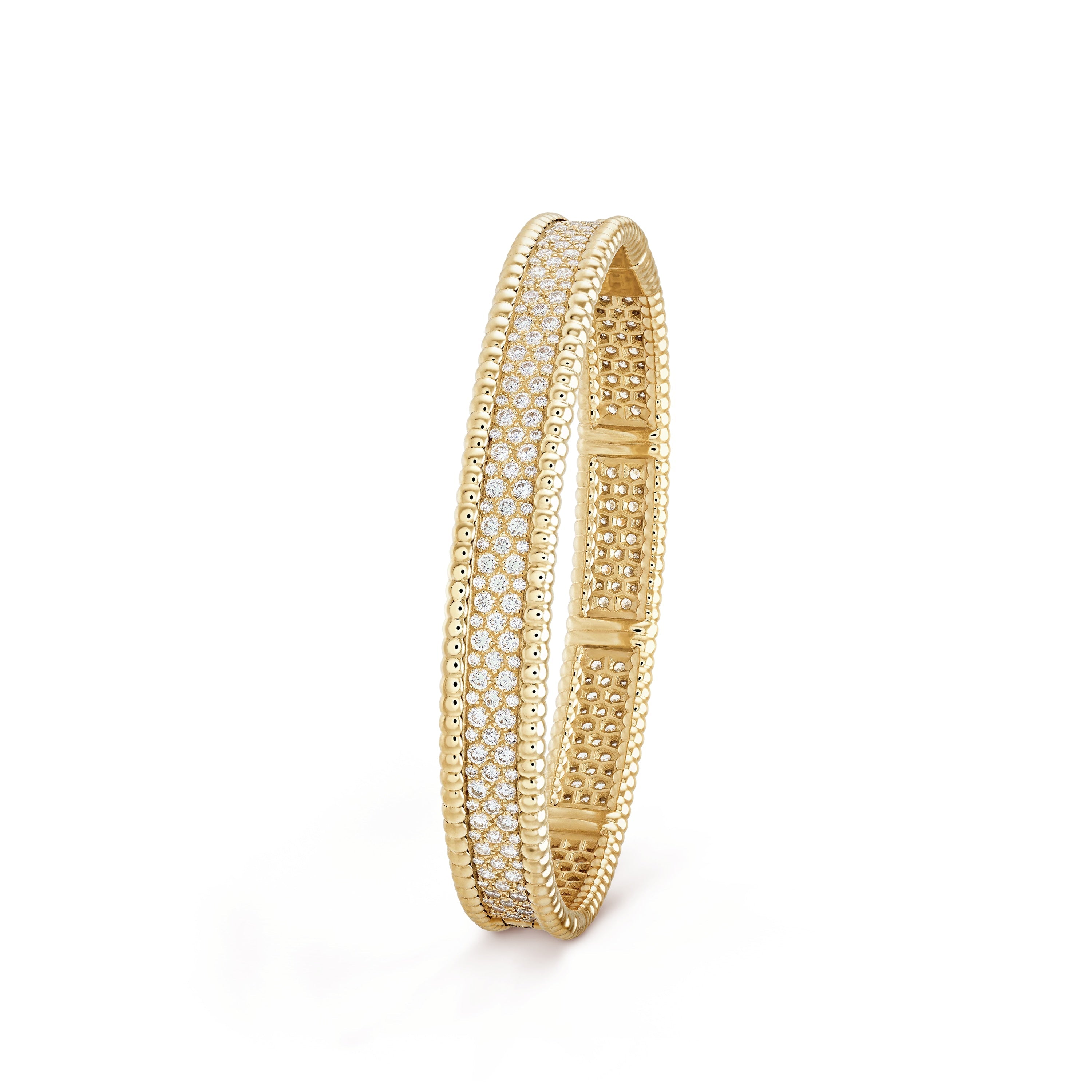 Perlee Bangle,18k Gold Plated,Inlaid Cubic Zircon