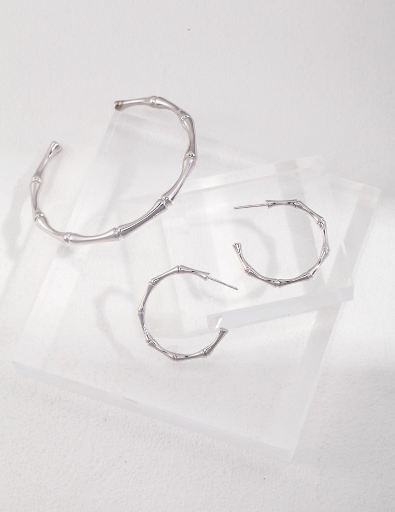 S925 Sterling Silver Bamboo Segment Jewelry
