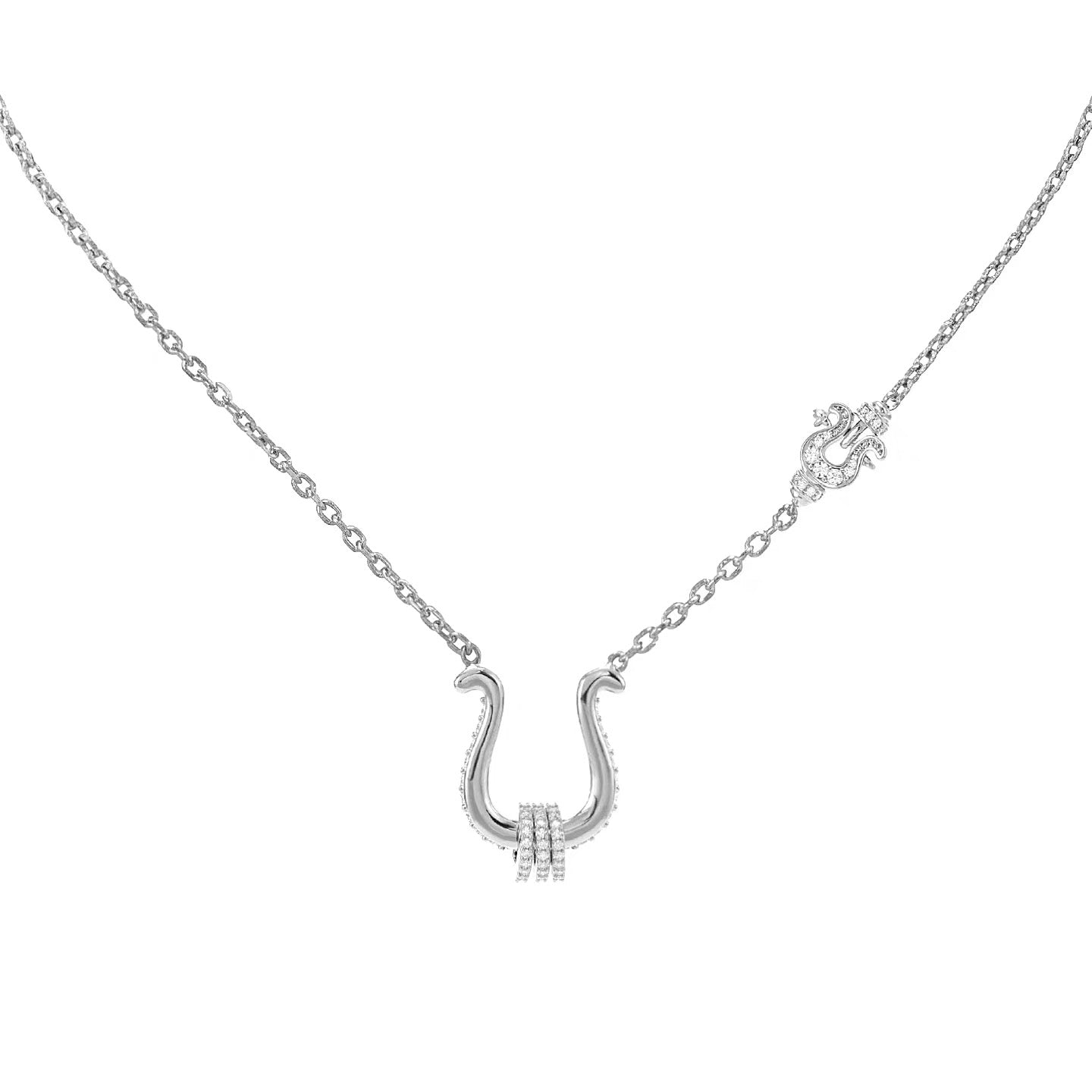 Elegant Diamond Lock Necklace with Minimalist Design