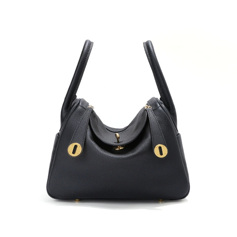 Women’s Minimalist Genuine Leather Cat Eye Decorated Crossbody Shoulder Handbag