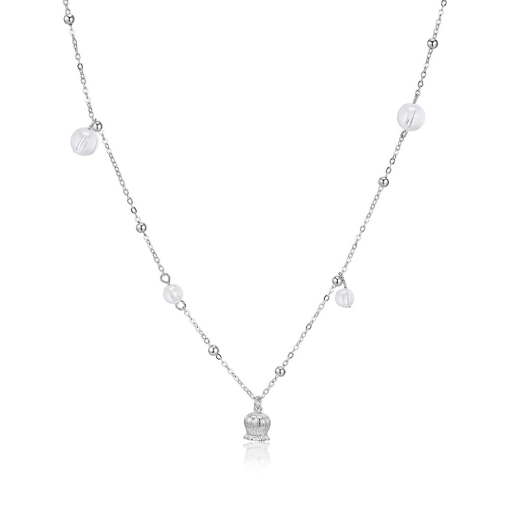 Lily of the Valley Pendant - Elegant Teardrop Crystal on a Dainty Chain