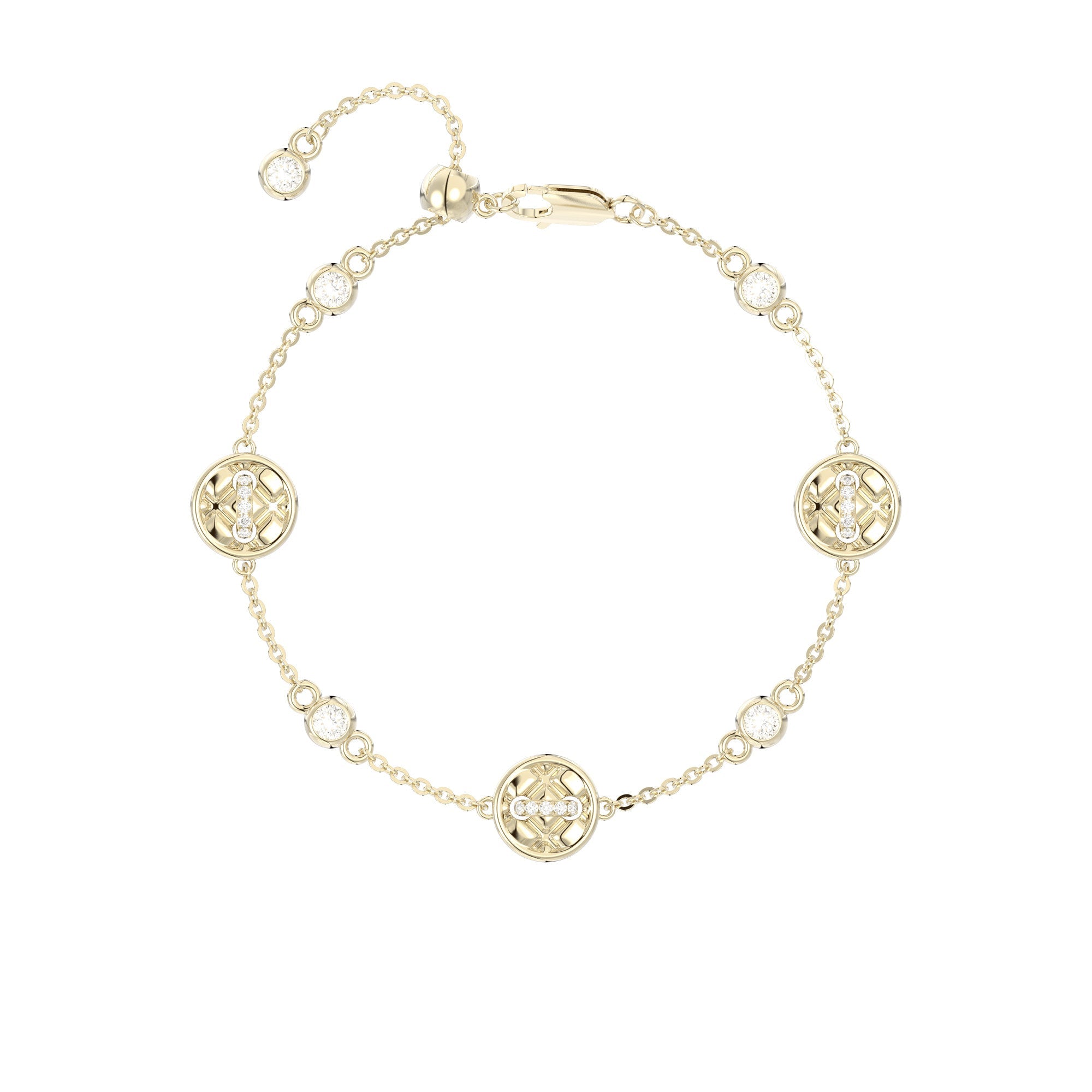 Button Series Minimalist Adjustable Pull-String Bracelet, Full Circle Korean-Style Elegant Design