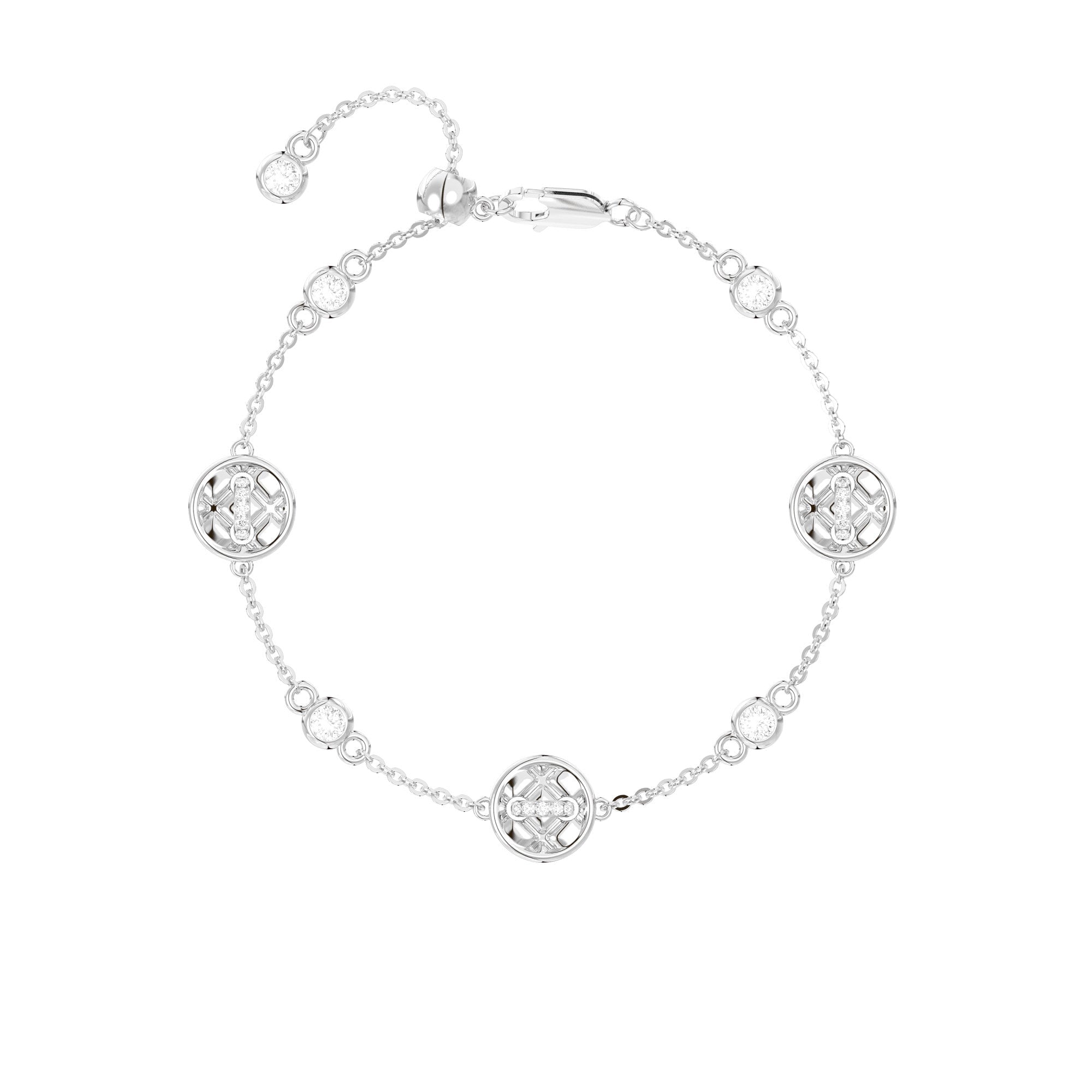 Button Series Minimalist Adjustable Pull-String Bracelet, Full Circle Korean-Style Elegant Design
