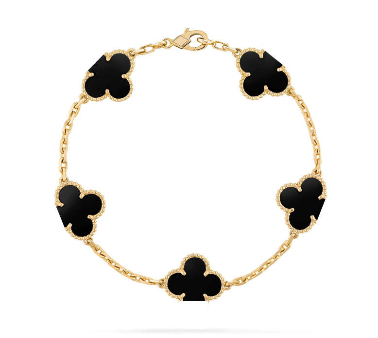 Clover Leaf Bracelet,925 Silver,18k Gold Plated