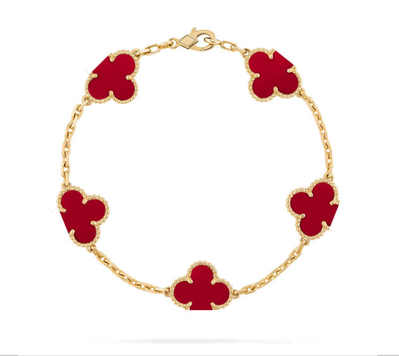 Clover Leaf Bracelet,925 Silver,18k Gold Plated
