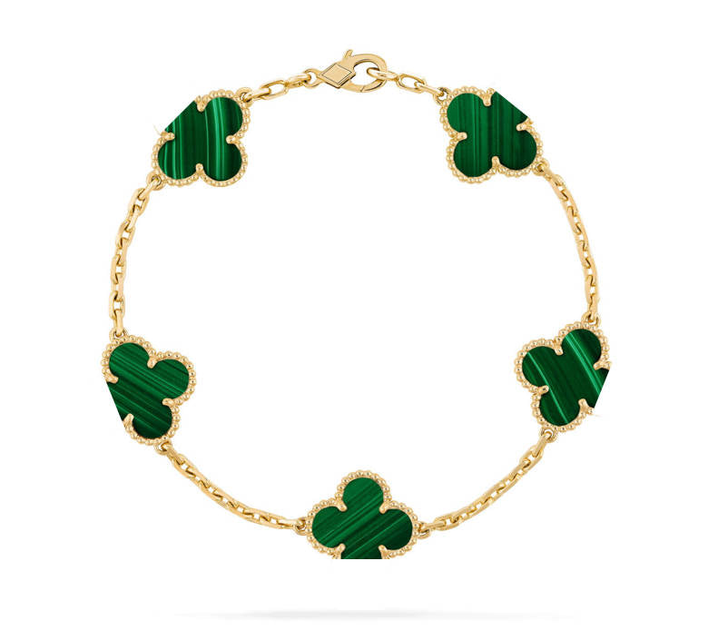 Clover Leaf Bracelet,925 Silver,18k Gold Plated