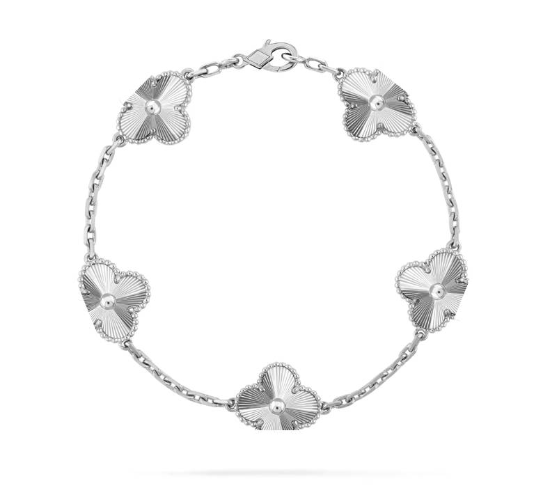 Clover Leaf Bracelet,925 Silver,18k Gold Plated