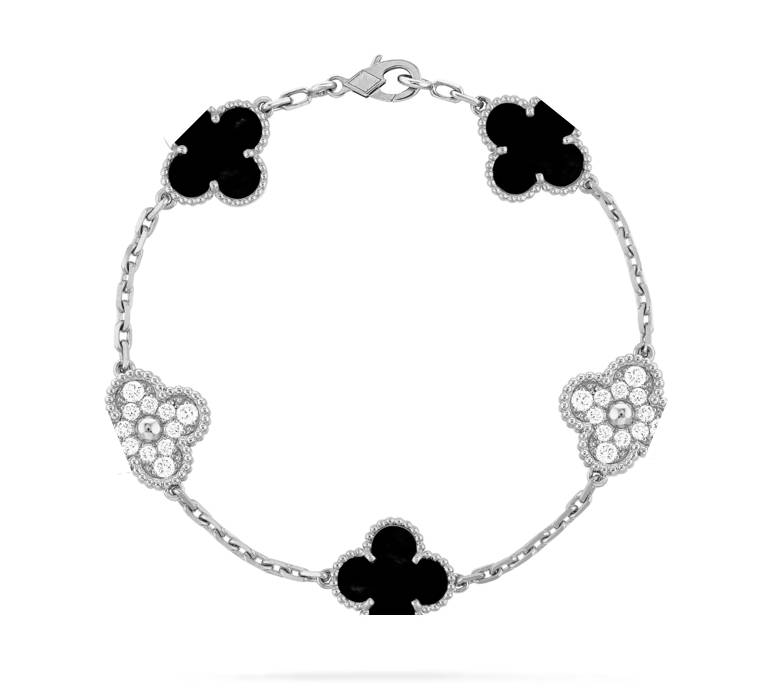 Clover Leaf Bracelet,925 Silver,18k Gold Plated