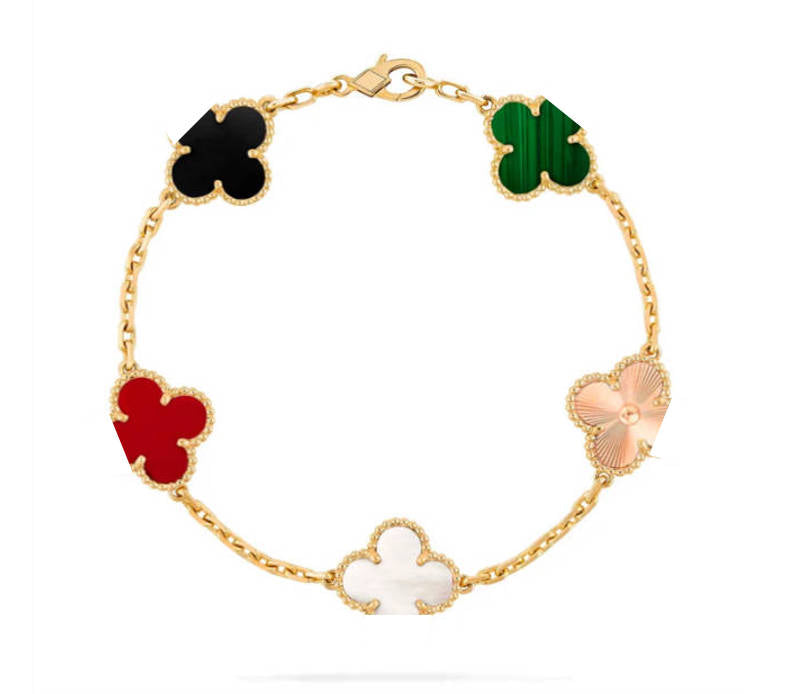 Clover Leaf Bracelet,925 Silver,18k Gold Plated