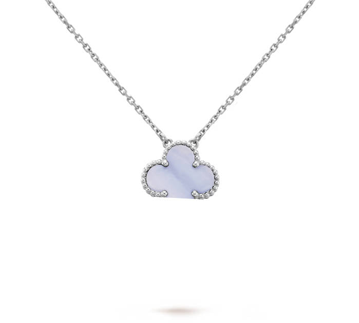 Clover Leaf Necklace, 925 Silver, 18k Gold Plated