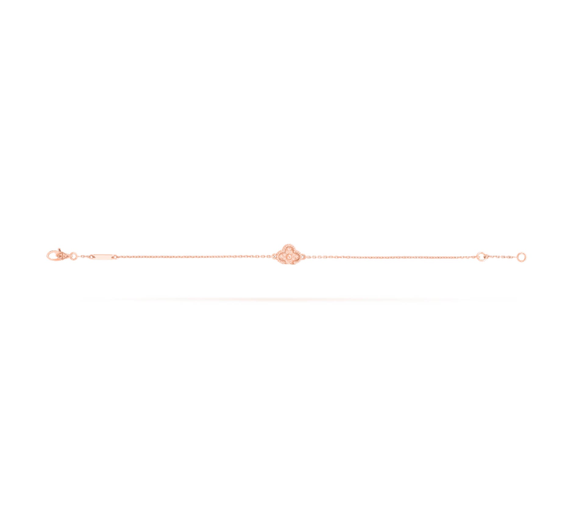 Sweet Clover Bracelet 925 Silver, 18k Gold Plated, 1 Motif
