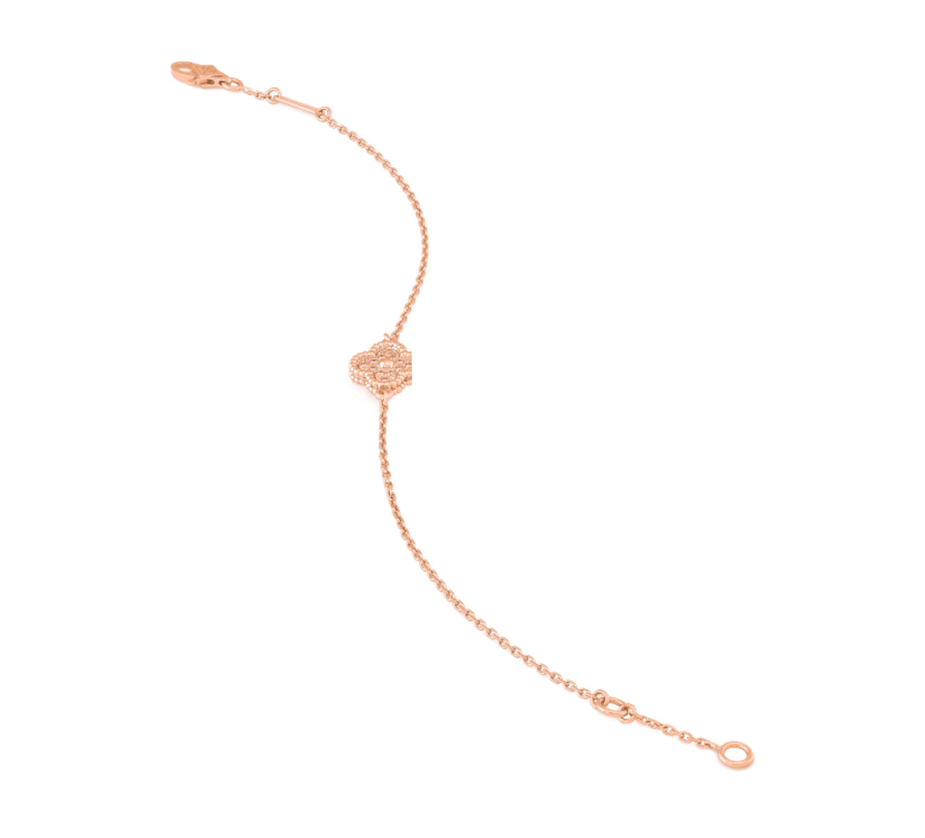 Sweet Clover Bracelet 925 Silver, 18k Gold Plated, 1 Motif