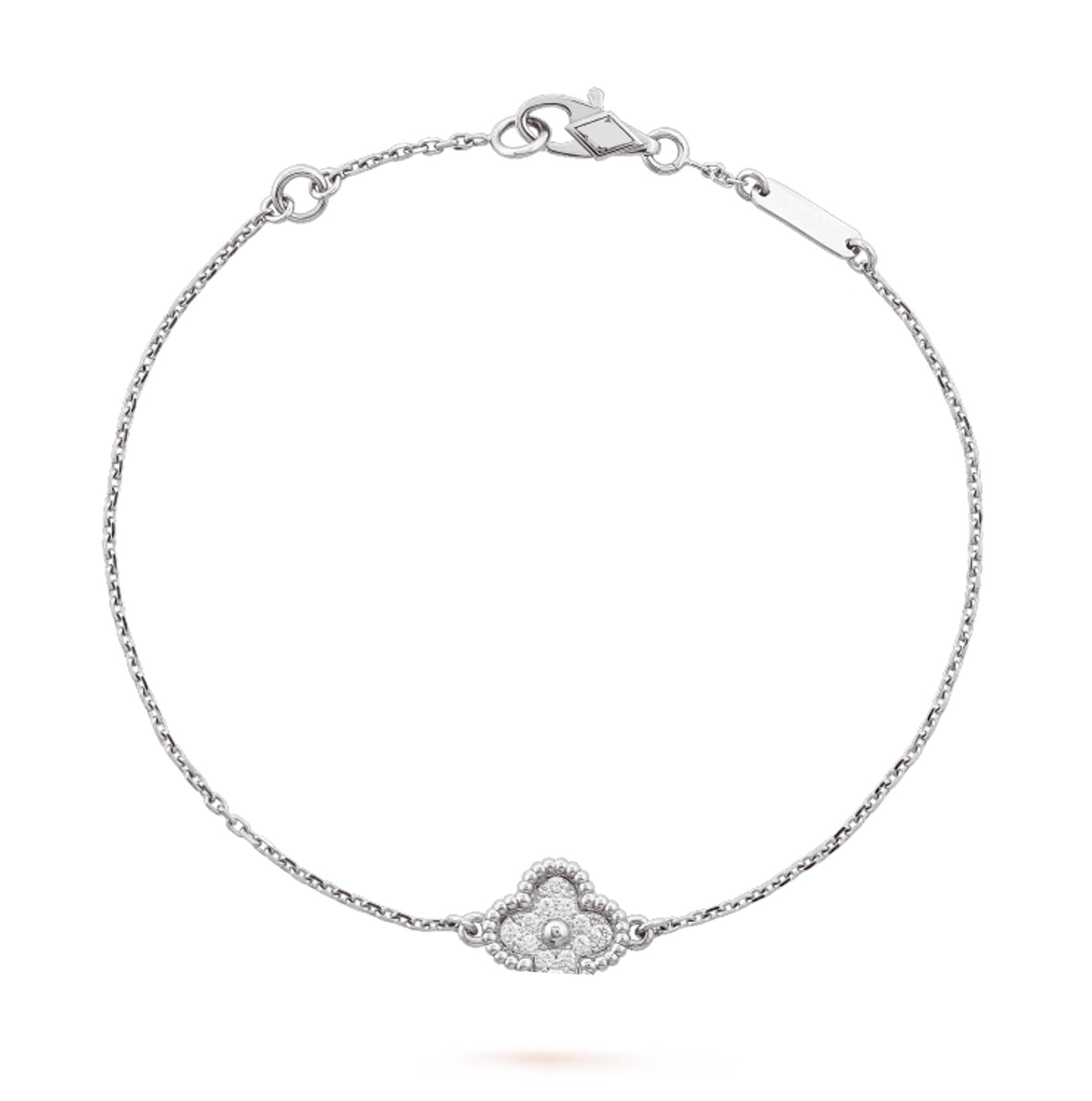 Sweet Clover Bracelet 925 Silver, 18k Gold Plated, 1 Motif