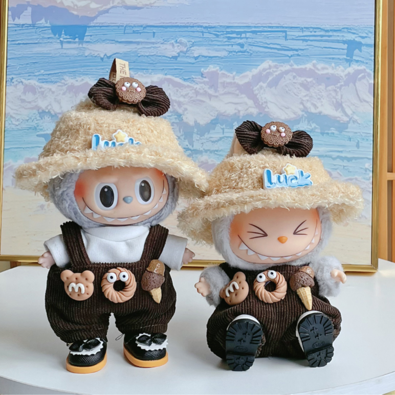 Wanderlust Studio Labubu Exciting Macaron 17cm Doll Brown Outfits