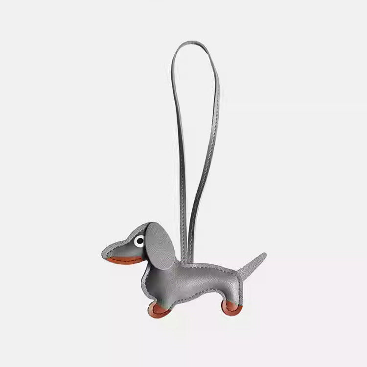 Dachshund leather bag charms