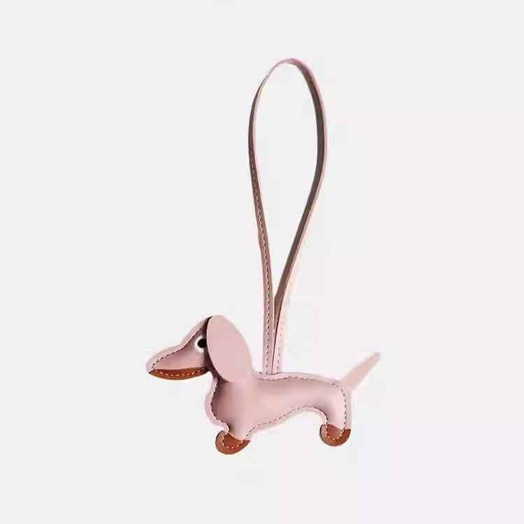 Dachshund leather bag charms