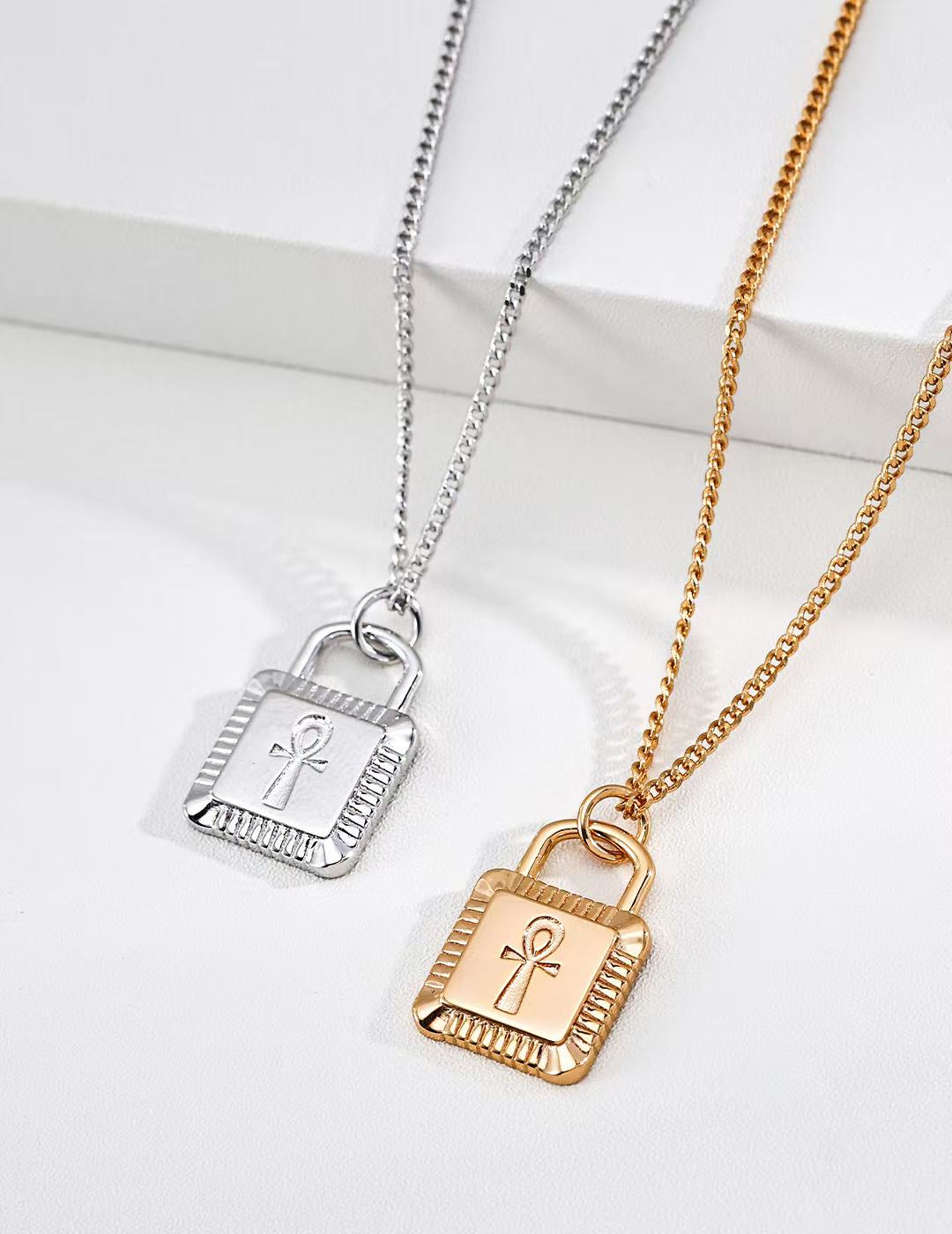 Eternal Fortune Cross Lock Necklace