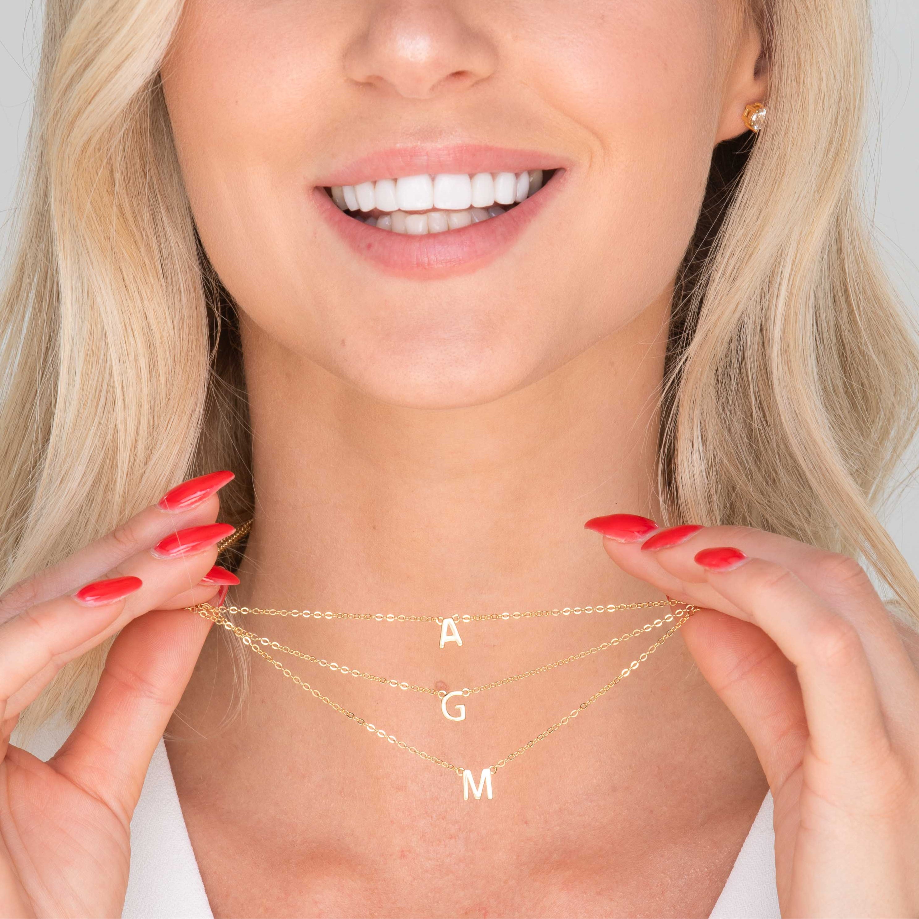 Original Single Initial Letter Necklace