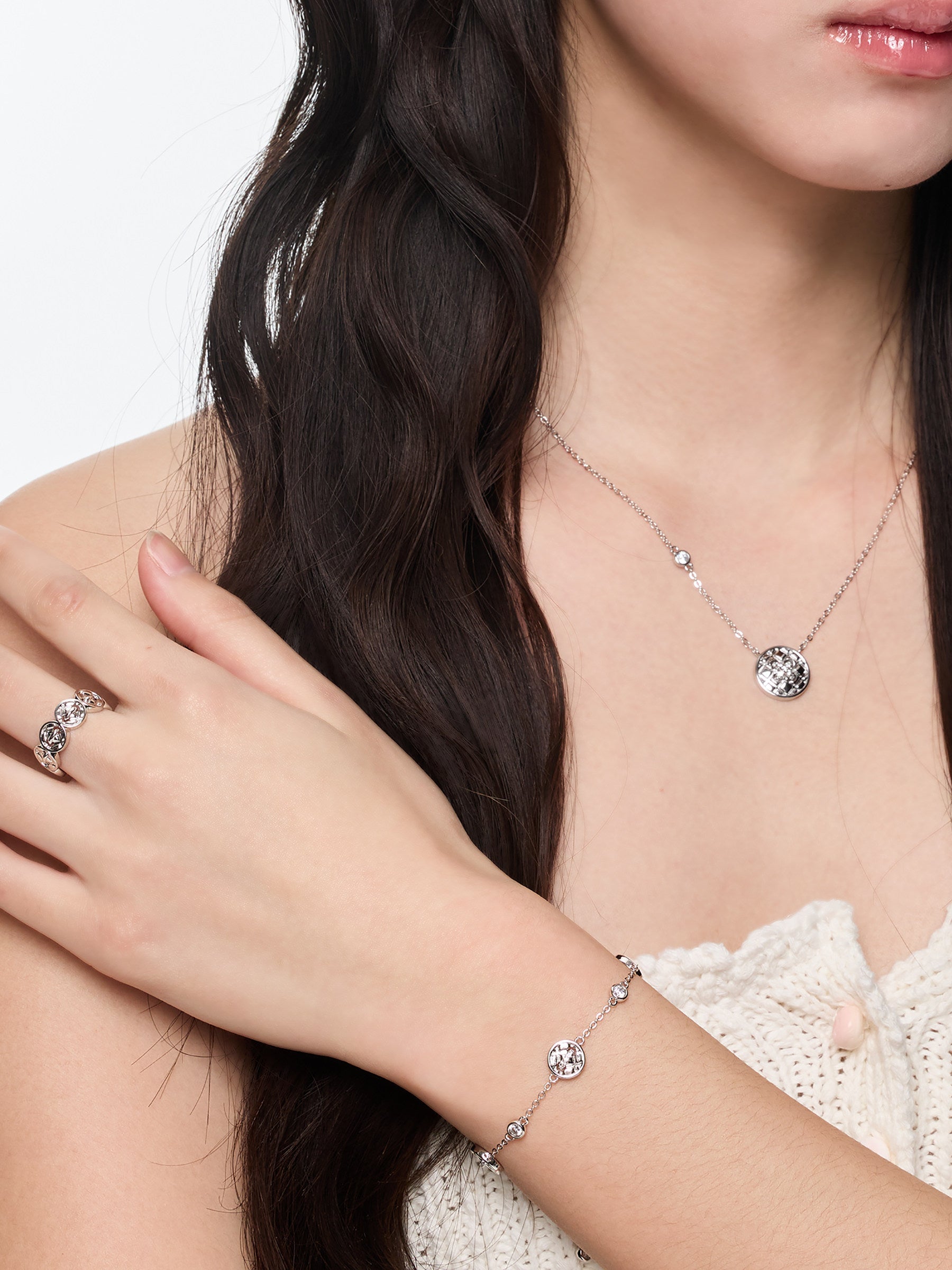 Button Series Minimalist Adjustable Pull-String Bracelet, Full Circle Korean-Style Elegant Design