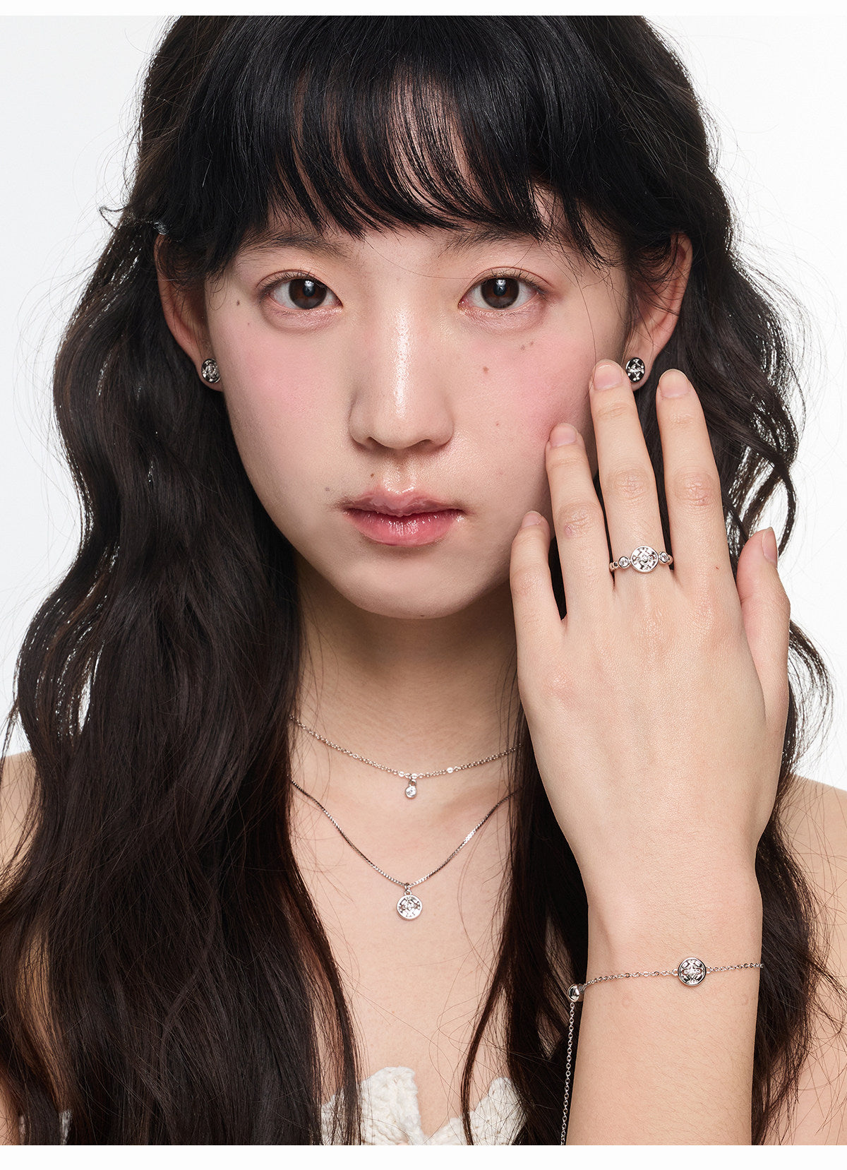 Button Series Minimalist Layered Adjustable Pull-String Bracelet, Korean Elegant Design