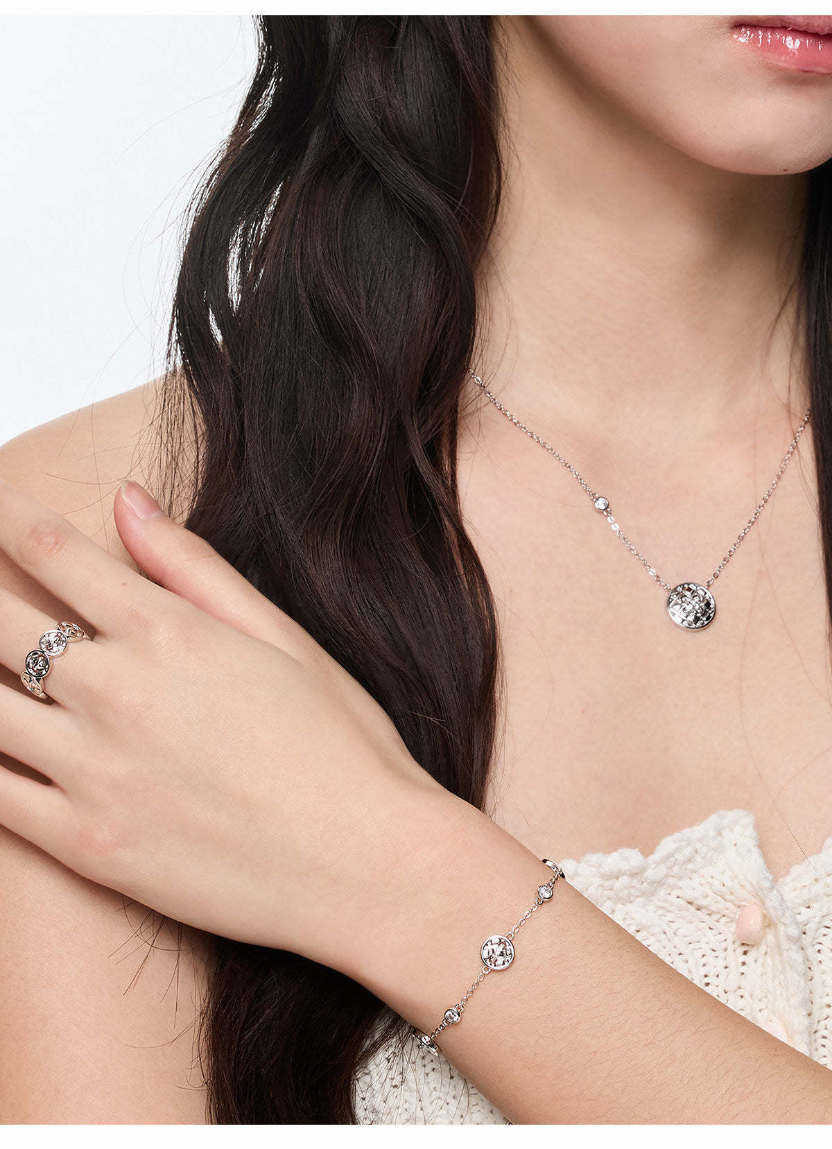 Button Series Minimalist Adjustable Pull-String Bracelet, Full Circle Korean-Style Elegant Design