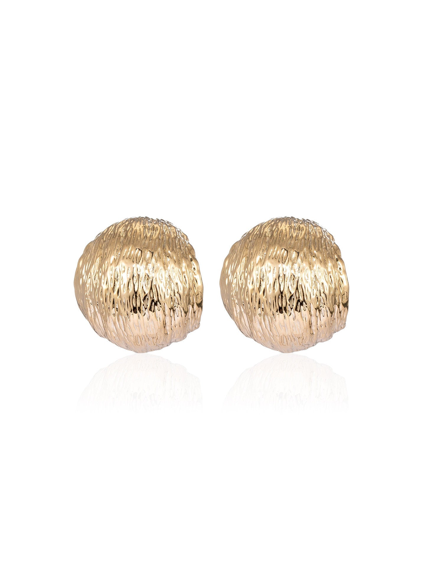 French Brushed Metal Earrings – Elegant Lightweight Luxury Design