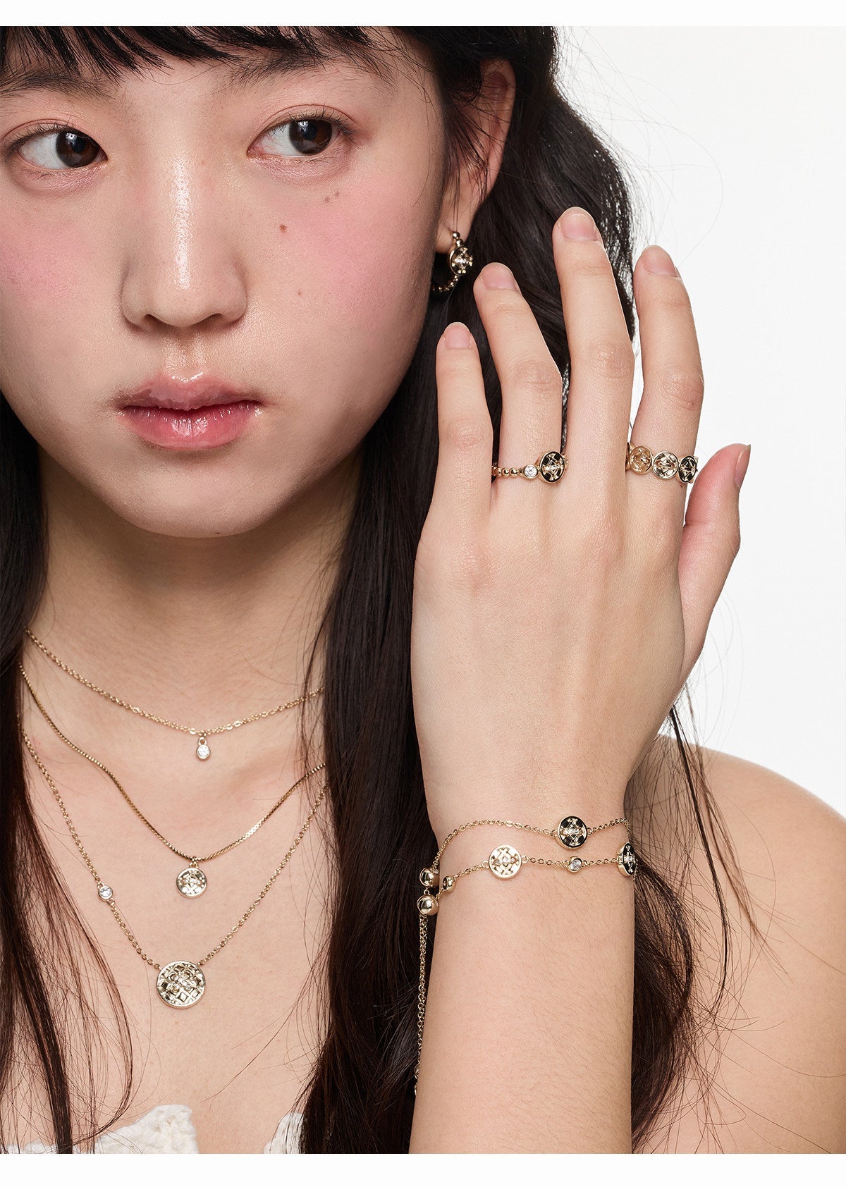 Button Series Minimalist Adjustable Pull-String Bracelet, Full Circle Korean-Style Elegant Design