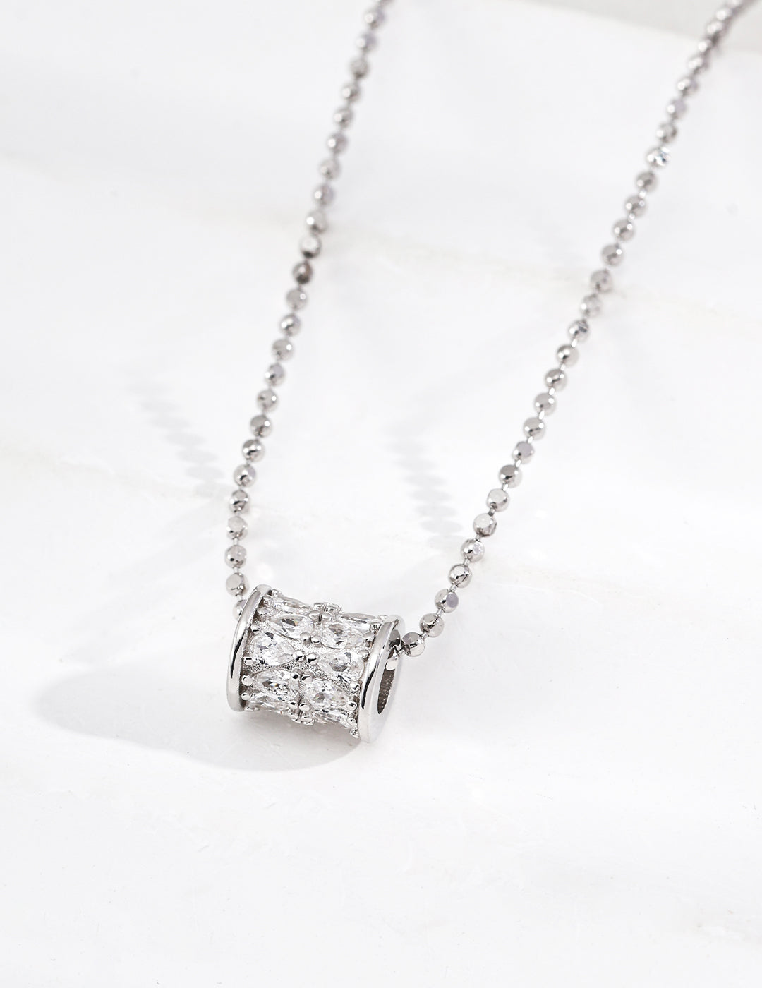 S925 Sterling Silver Zircon Necklace