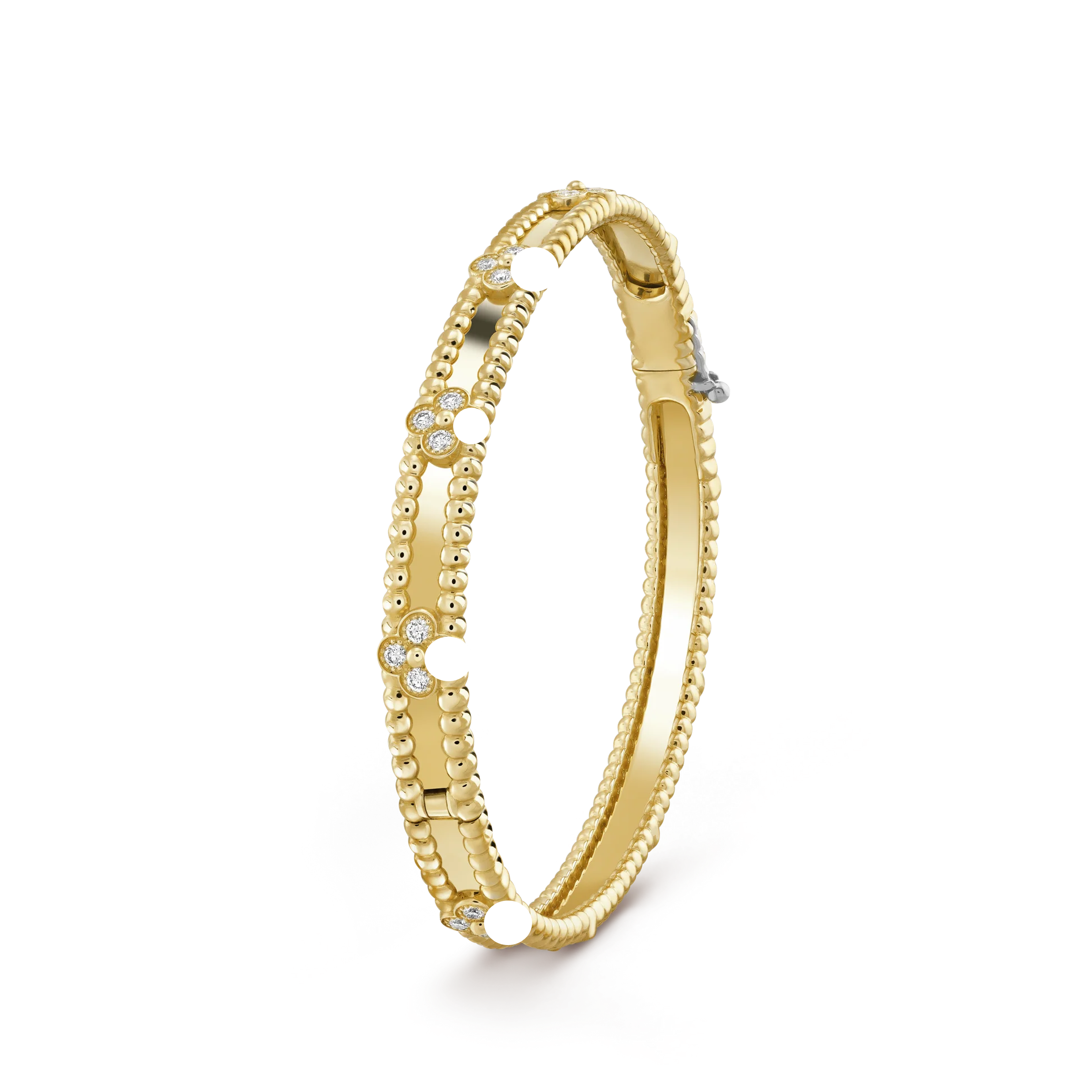 Sweet Perlee Clovers Bracelet,18k Gold Plated