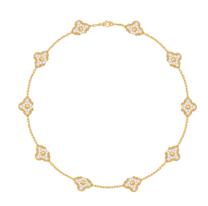 Vintage Clover 925 Silver, 18k Gold Plated, 10 Motifs