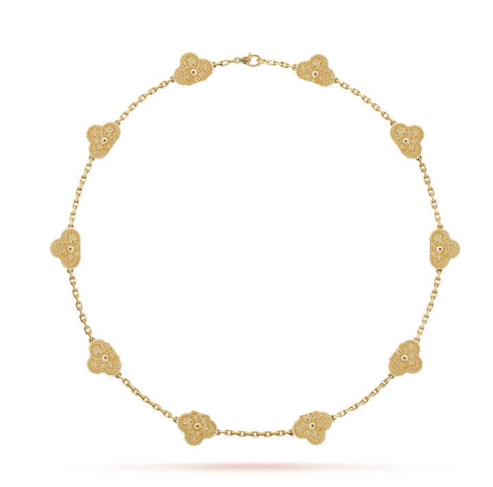 Vintage Clover 925 Silver, 18k Gold Plated, 10 Motifs
