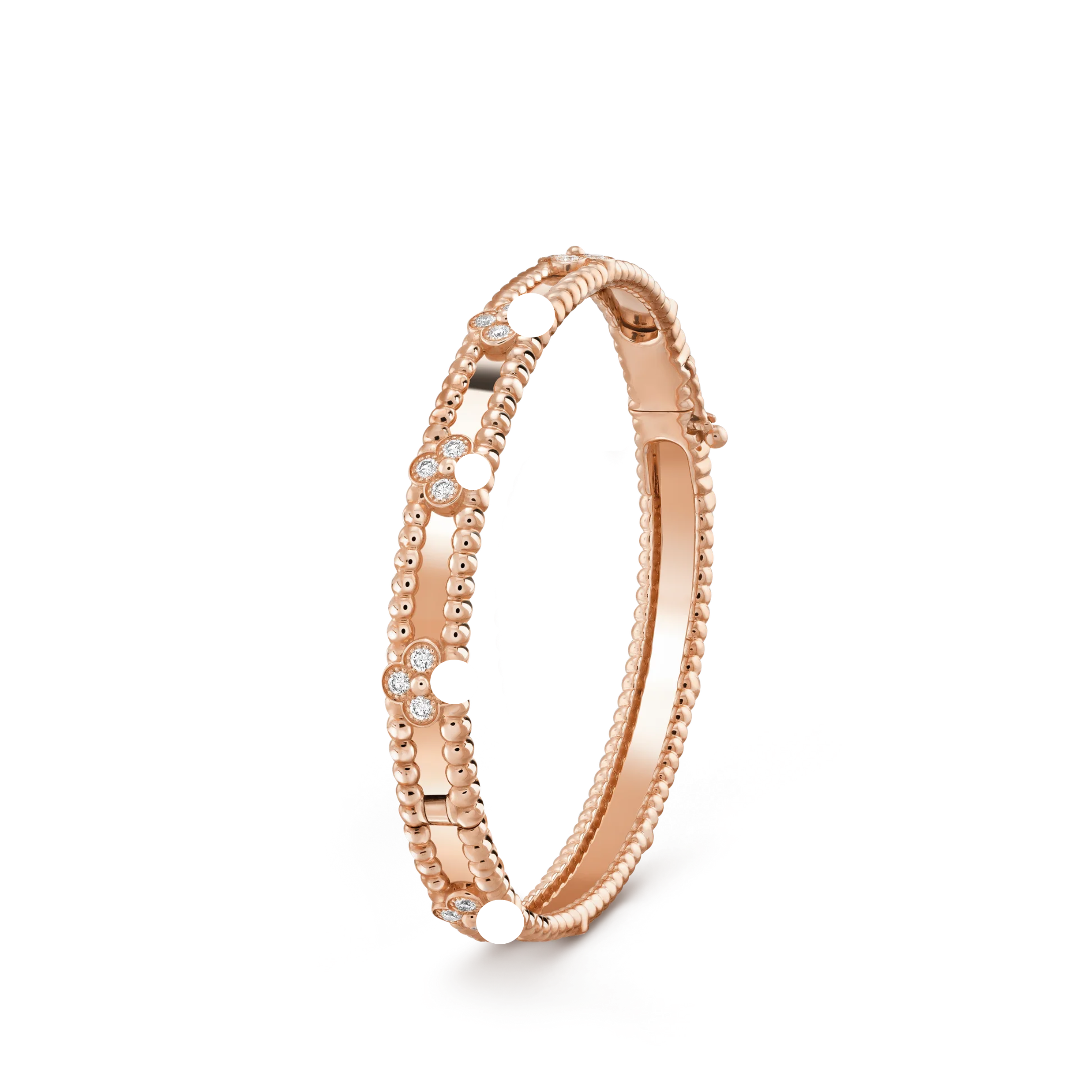 Sweet Perlee Clovers Bracelet,18k Gold Plated