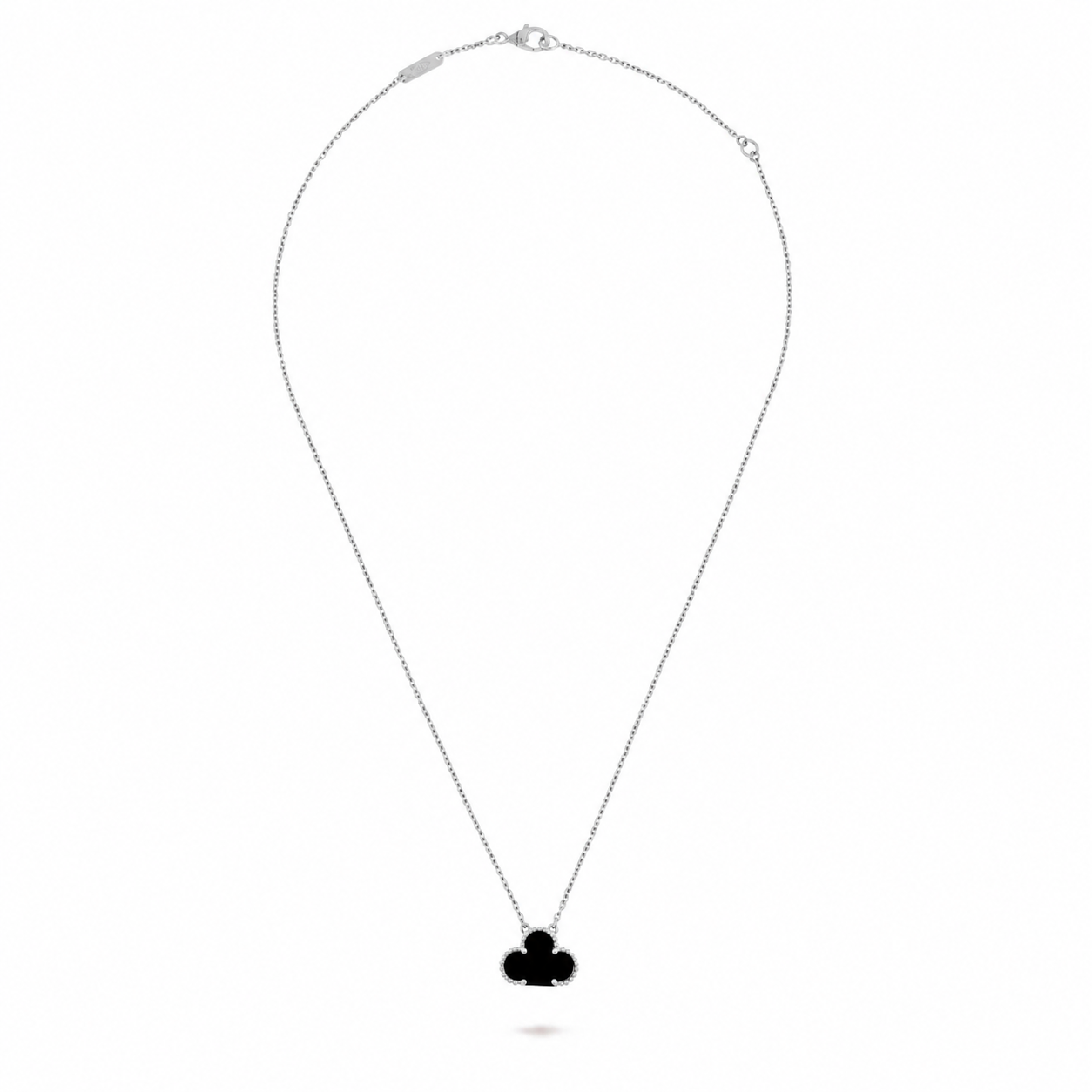 Clover Leaf Necklace, 925 Silver, 18k Gold Plated