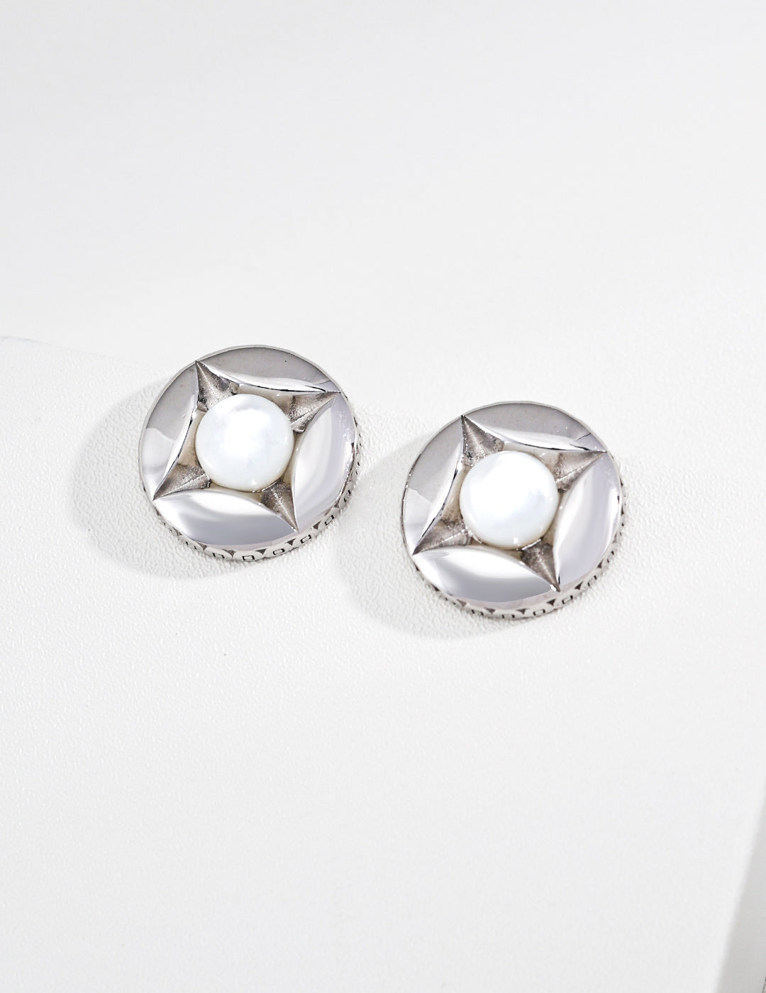 Vintage Fortune Coin Crystal Earrings