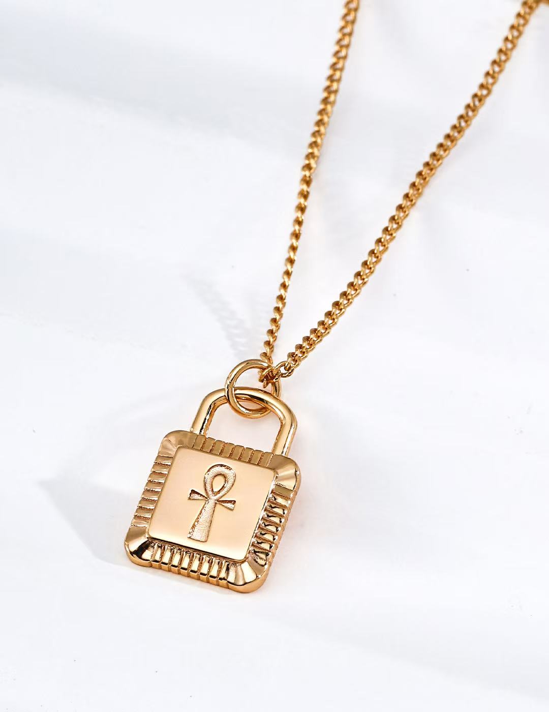 Eternal Fortune Cross Lock Necklace