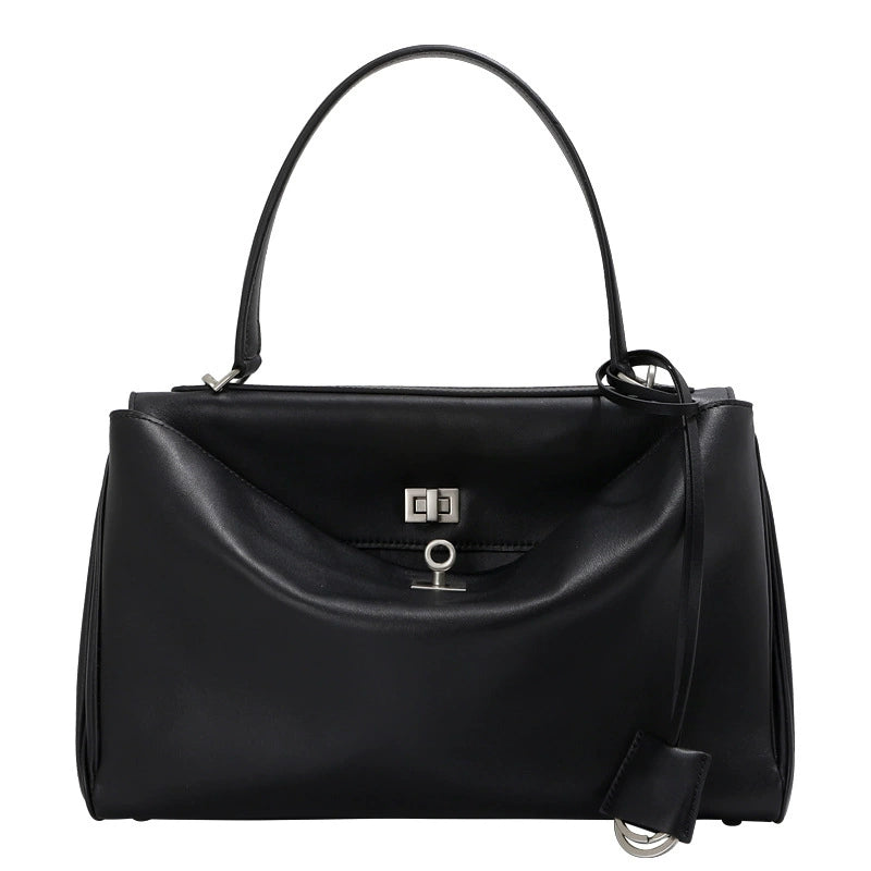 Women's Minimalist Rodeo Curved Genuine Leather Shoulder Bag