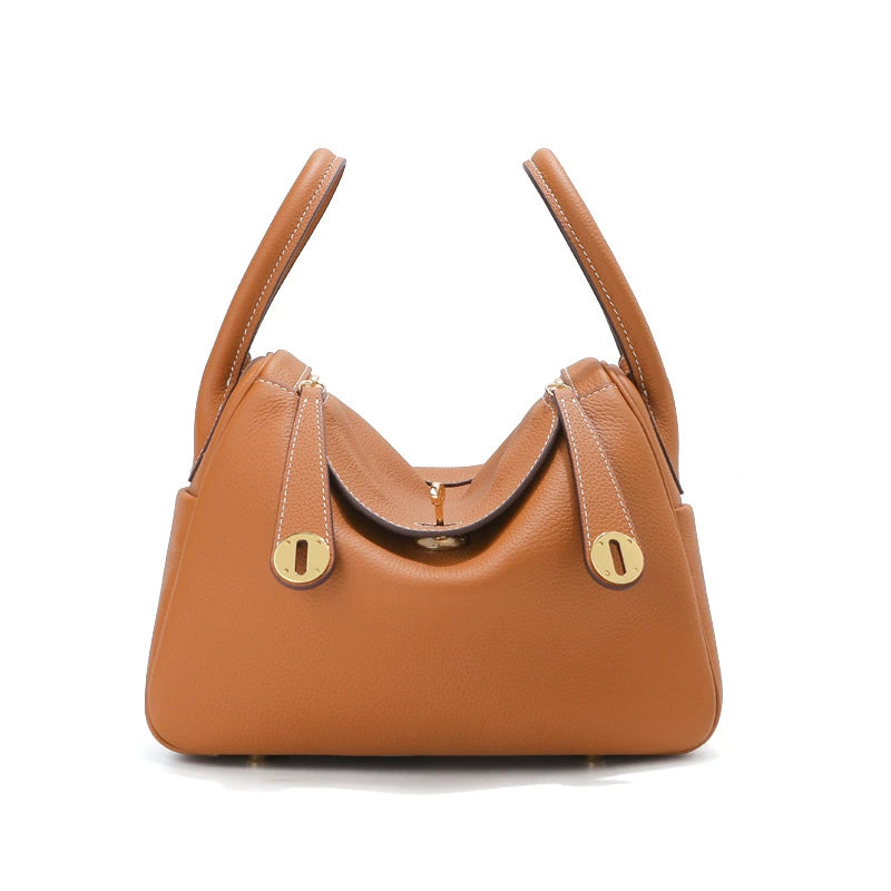 Women’s Minimalist Genuine Leather Cat Eye Decorated Crossbody Shoulder Handbag