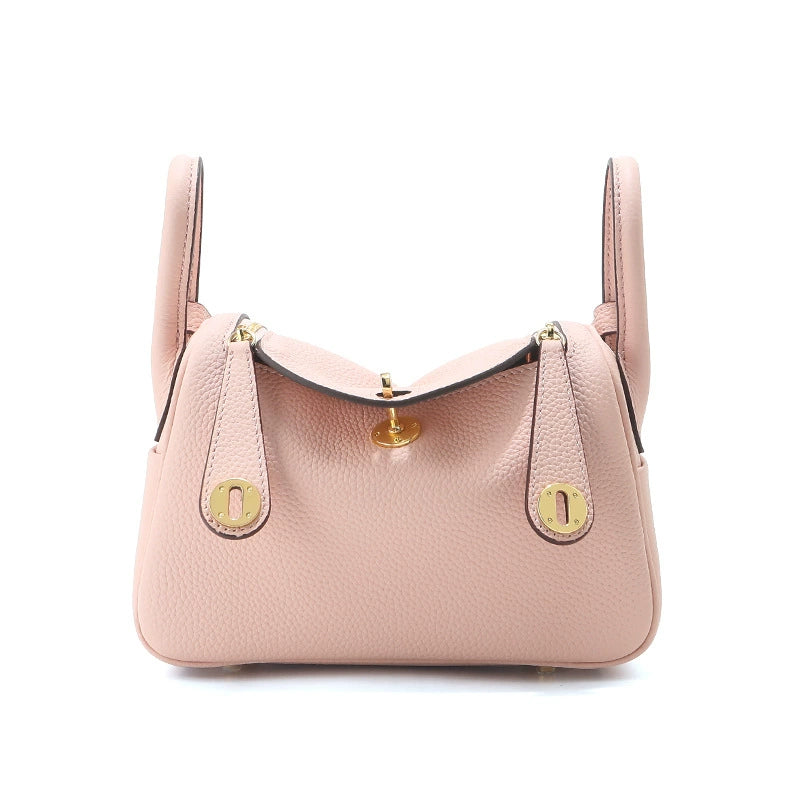 Women’s Minimalist Genuine Leather Cat Eye Decorated Crossbody Shoulder Handbag