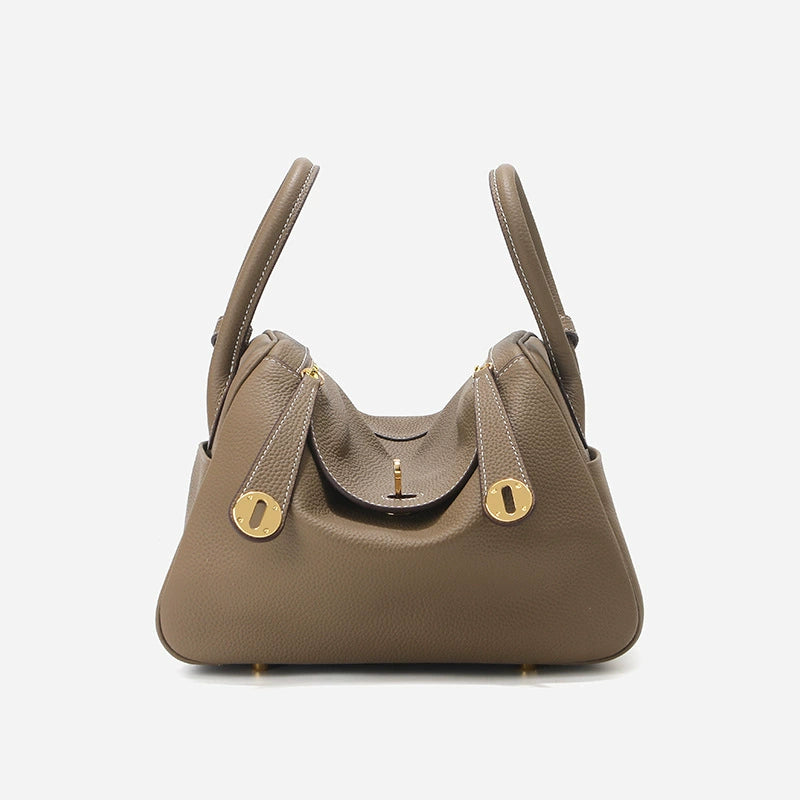 Women’s Minimalist Genuine Leather Cat Eye Decorated Crossbody Shoulder Handbag