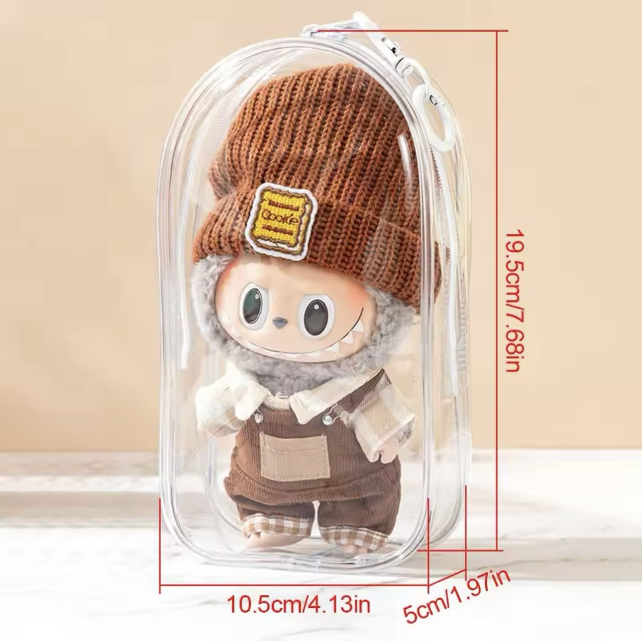 Wanderlust Studio Clear storage case for Labubu/Vinyl Plush Dolls