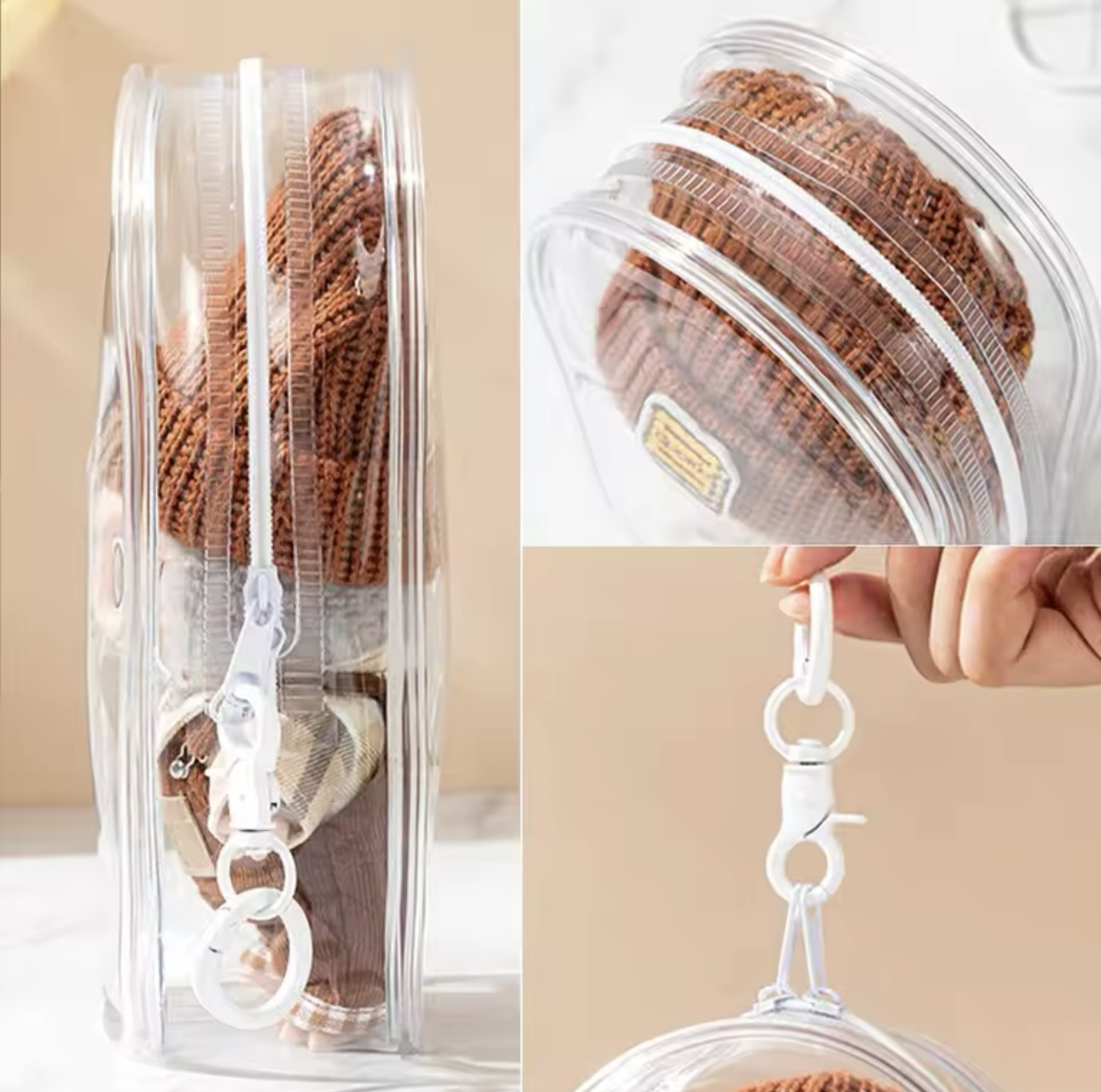 Wanderlust Studio Clear storage case for Labubu/Vinyl Plush Dolls