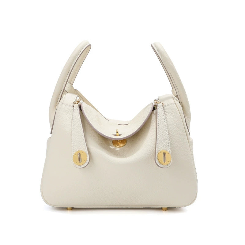 Women’s Minimalist Genuine Leather Cat Eye Decorated Crossbody Shoulder Handbag