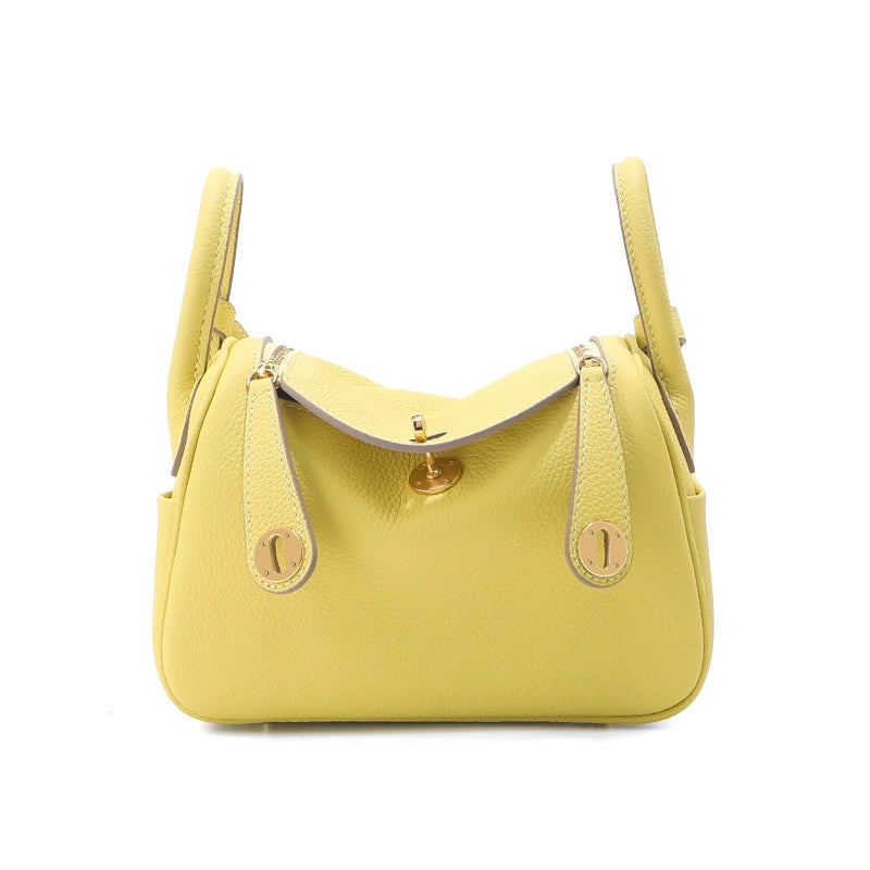 Women’s Minimalist Genuine Leather Cat Eye Decorated Crossbody Shoulder Handbag