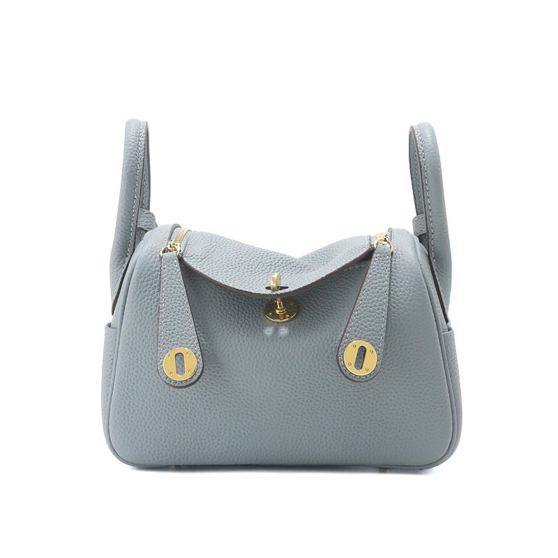 Women’s Minimalist Genuine Leather Cat Eye Decorated Crossbody Shoulder Handbag