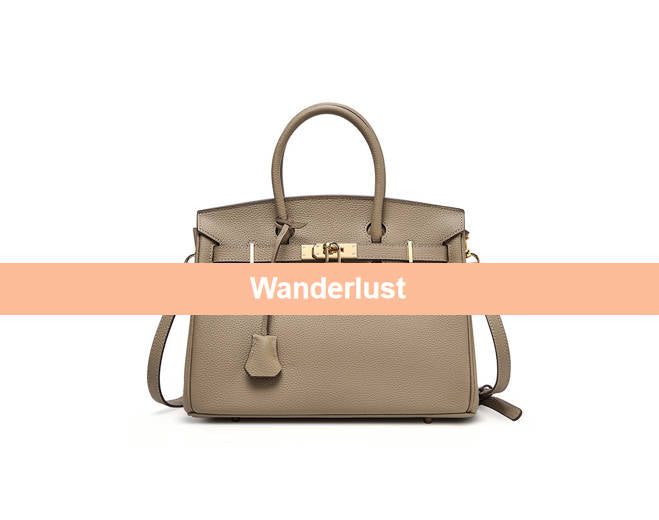 Women’s Handbag, Togo Leather, Top Handle, Cross-body with shoulder strap